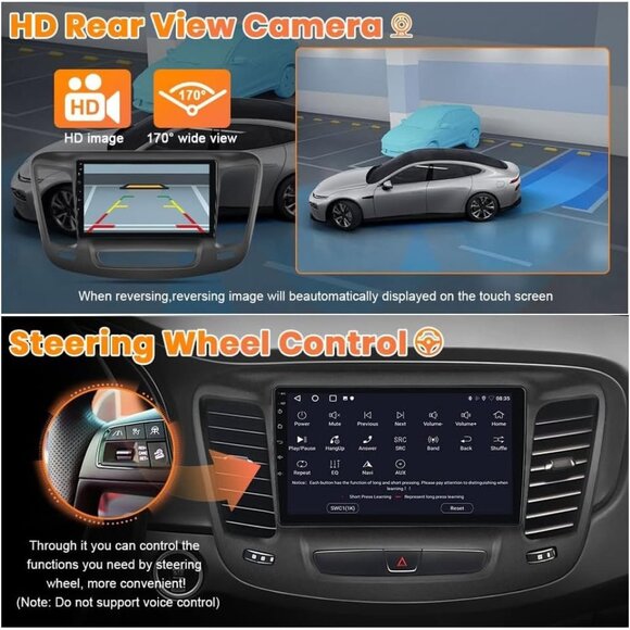 AWESAFE 9" Android 13 Touch Car Stereo for Chrysler 200/200C 2015–2017 with - Picture 3 of 7